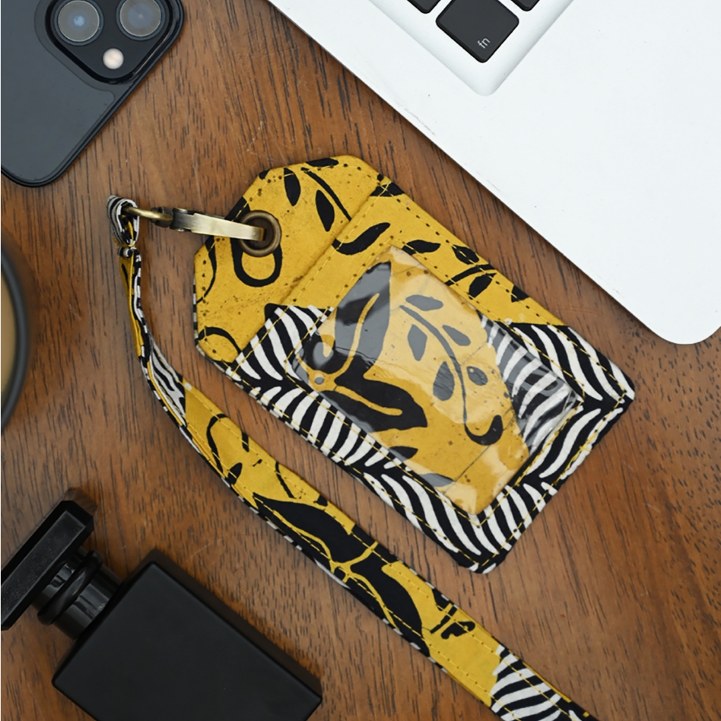 

NONA RARA - Lanyard Garut Yellow A0053, Lanyard ID Card Batik Modern