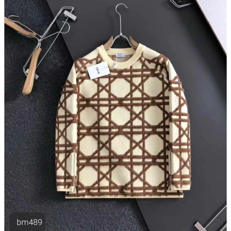 Sweater Knit Rajut Branded Dior Pria