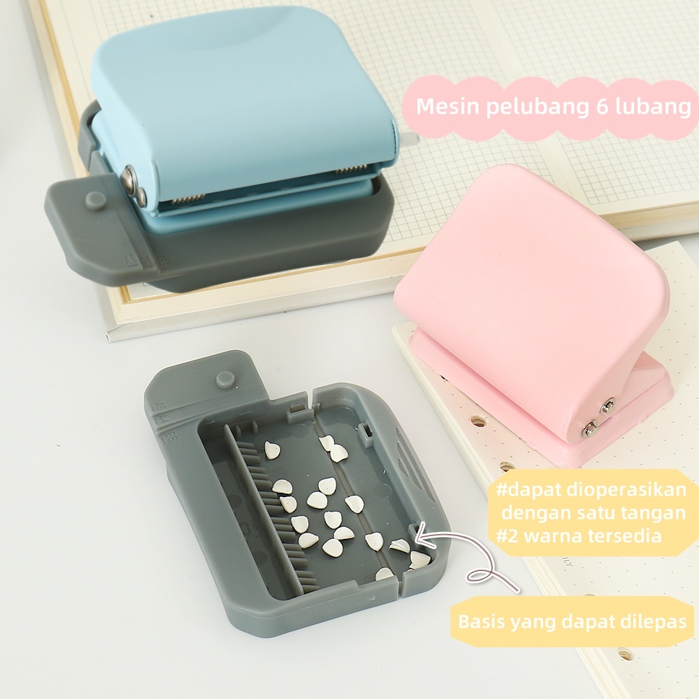 

Pembolong Diy 6 Lubang/Promo Pembolong Kertas 6 Lubang Hole Puncher Paper Punch Loose Leaf A5 A4 B5