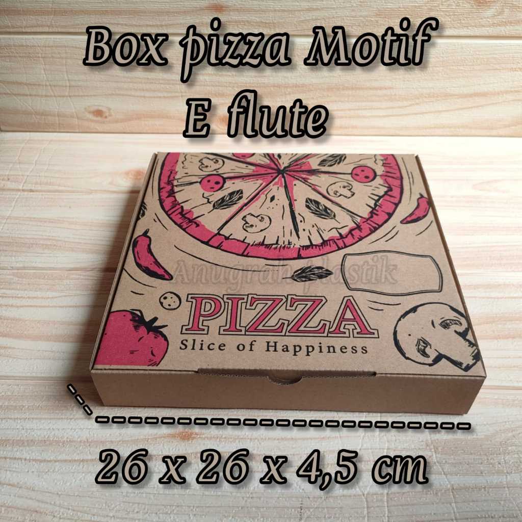 

Box Pizza MOTIF uk 26 x 26 / Dus Coklat Pizza Motif PER 10 PCS
