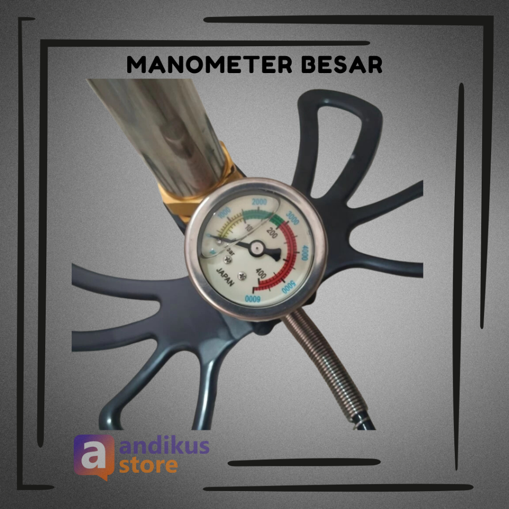 Manometer pompa PCP 6000 Psi, Manometer Besar