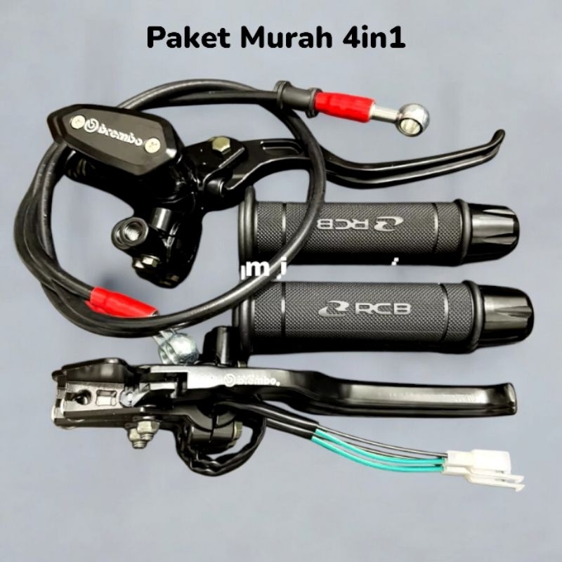 Promo Handle Master Rem Tabung Oval Plus Selang Rem 95 CM Grip RCB HG55 Jalu Stang CNC Beat Mio Vari