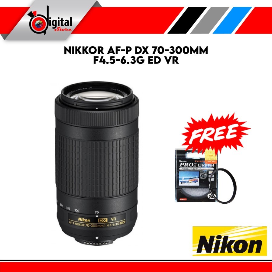 Nikon AF-P DX NIKKOR 70-300mm f4.5-6.3G ED VR - LENSA NIKON 70-300mm