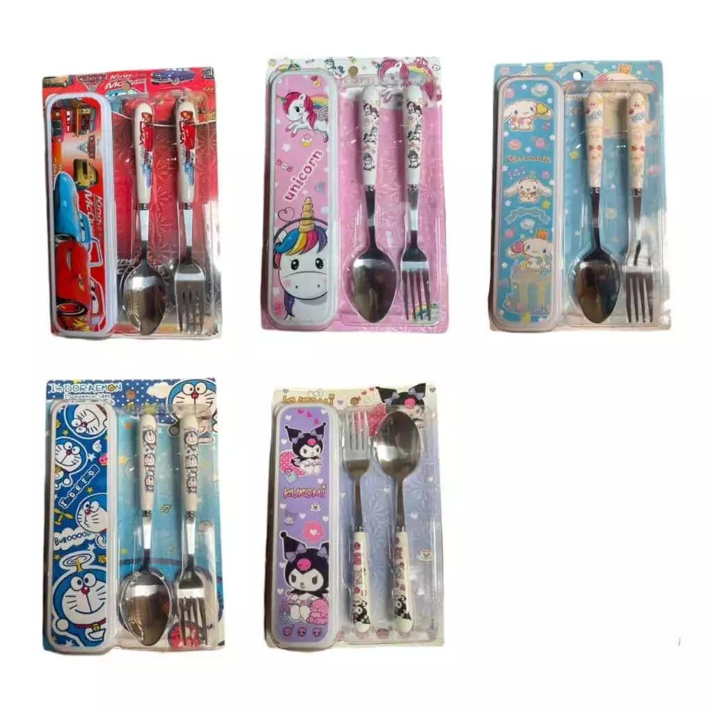 

Sendok set anak lucu | sendok garpu sanrio lucu