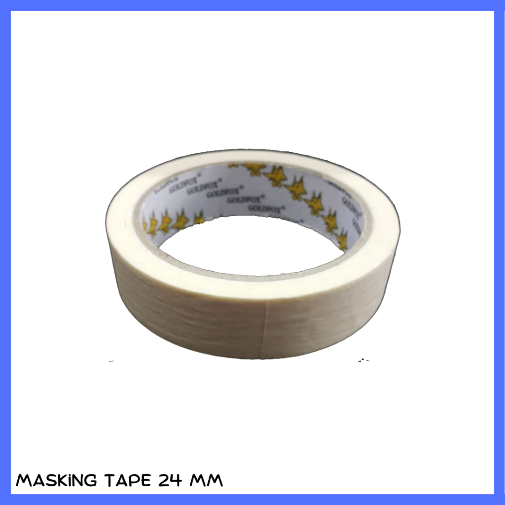 

Lakban Kertas 1 inci Goldfox Masking Tape 1 inch Gold Fox 24 mm x 11 meter