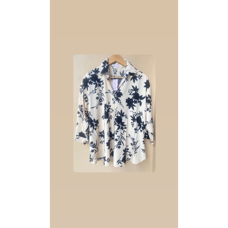 ATASAN KEMEJA WANITA V-Neck OVERSIZE JUMBO