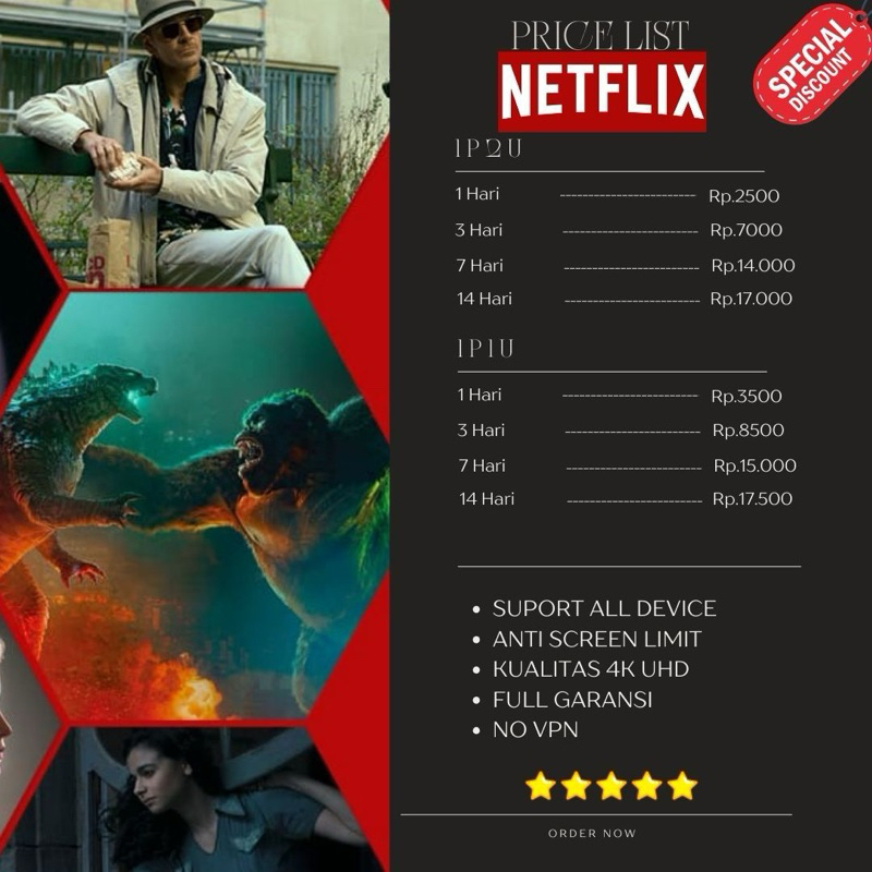 NETFLIX HARIAN - 1x24 FULL GARANSI NETLIX NEPLIX PULL HADE