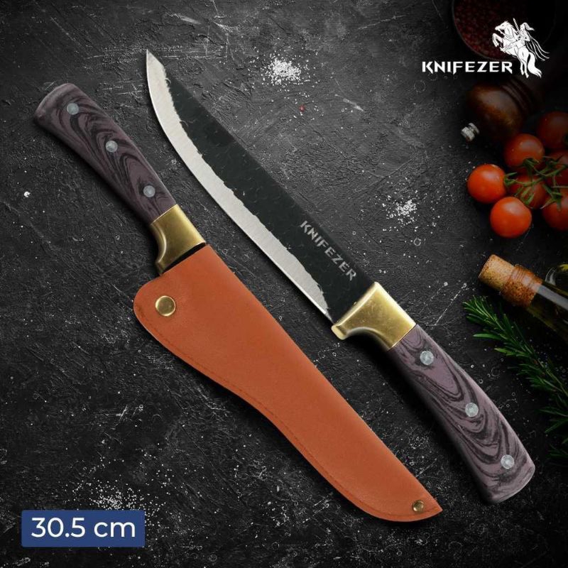 Pisau Dapur Serbaguna Butcher Forged Chef Knife 30.5cm with Holster