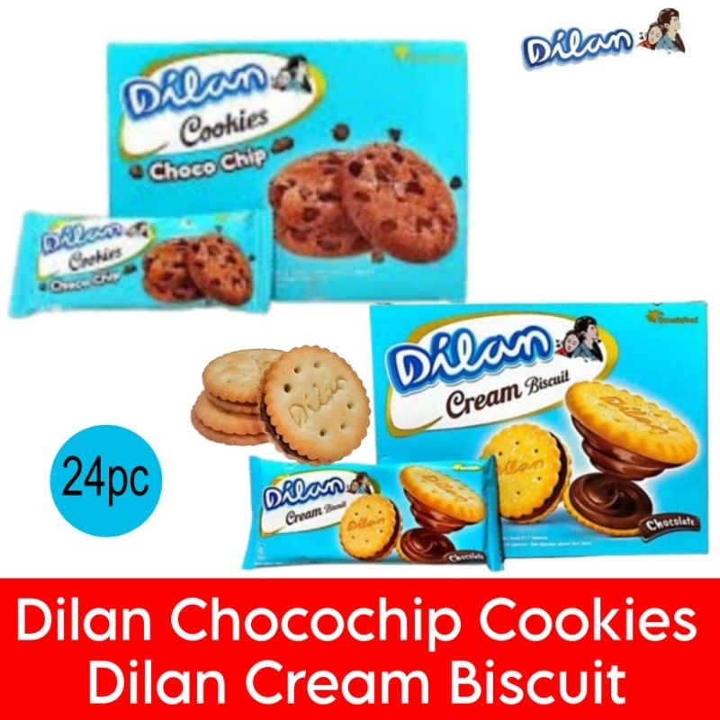 

Dilan cream Biscuit 24pc choco cookies isi 23pc