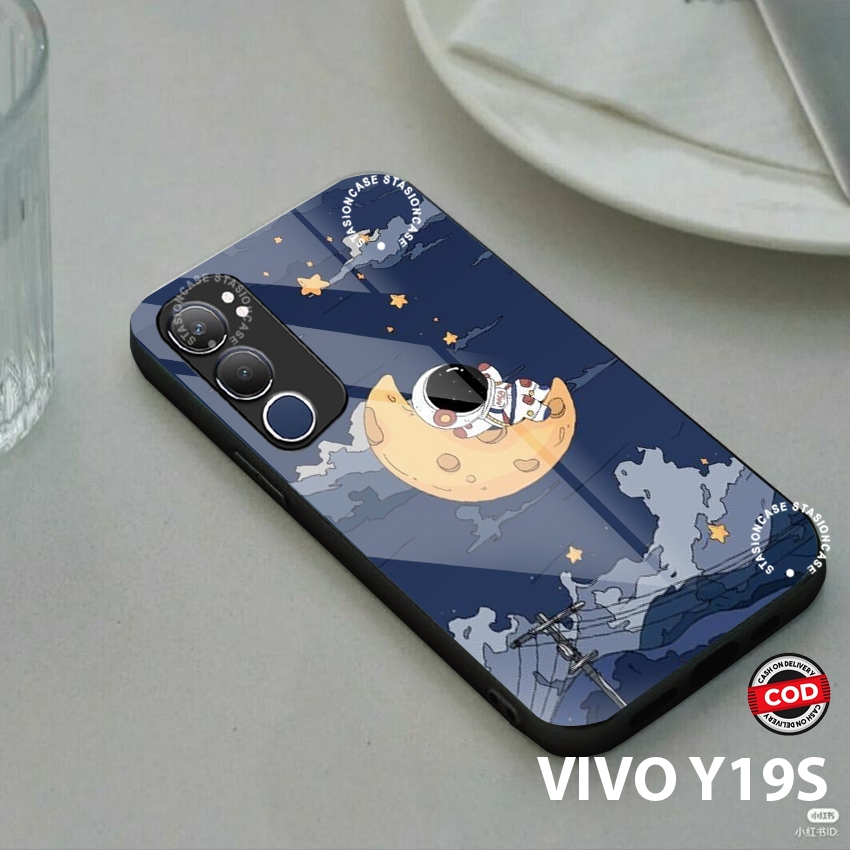 STC_Softacse Glass Kaca Vivo Y19S Terbaru case hp untuk Vivo Case Lucu case unik case kekinian astro