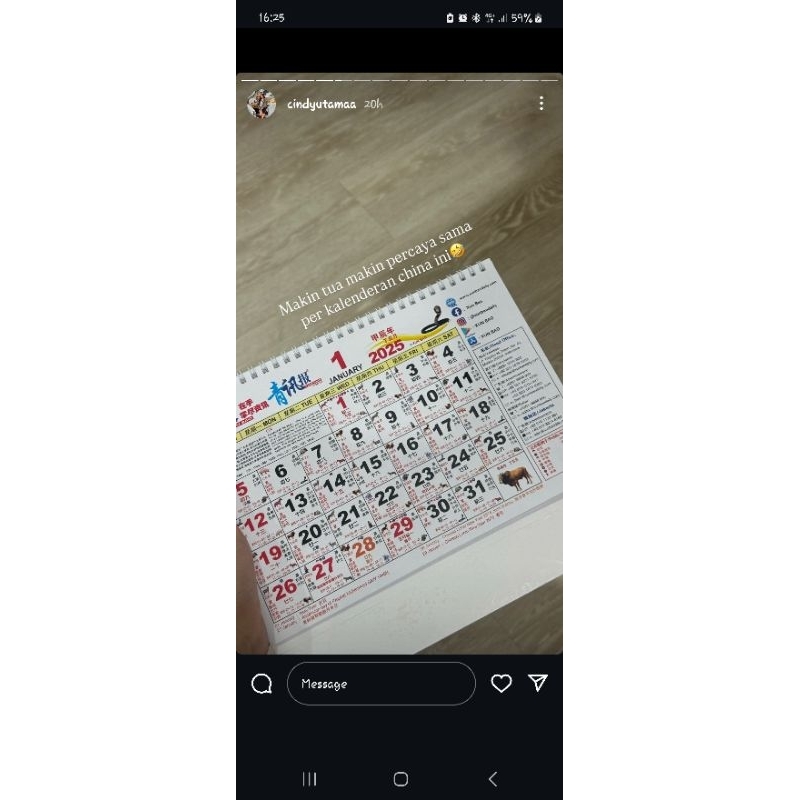 

Kalender Meja China 2025 "Xun Bao