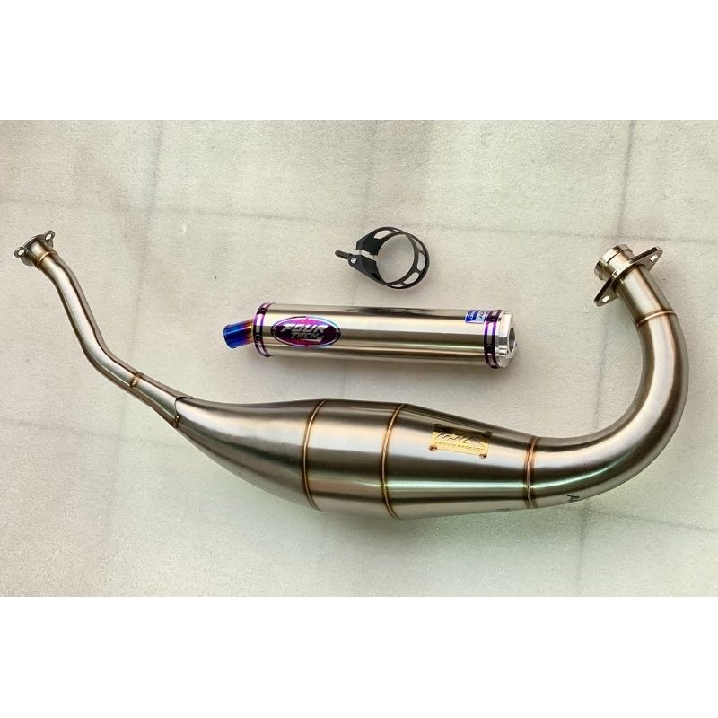 knalpot gjr press ninja2tak R/SS/RR fullsystem silincer fourtech stainles burnblue