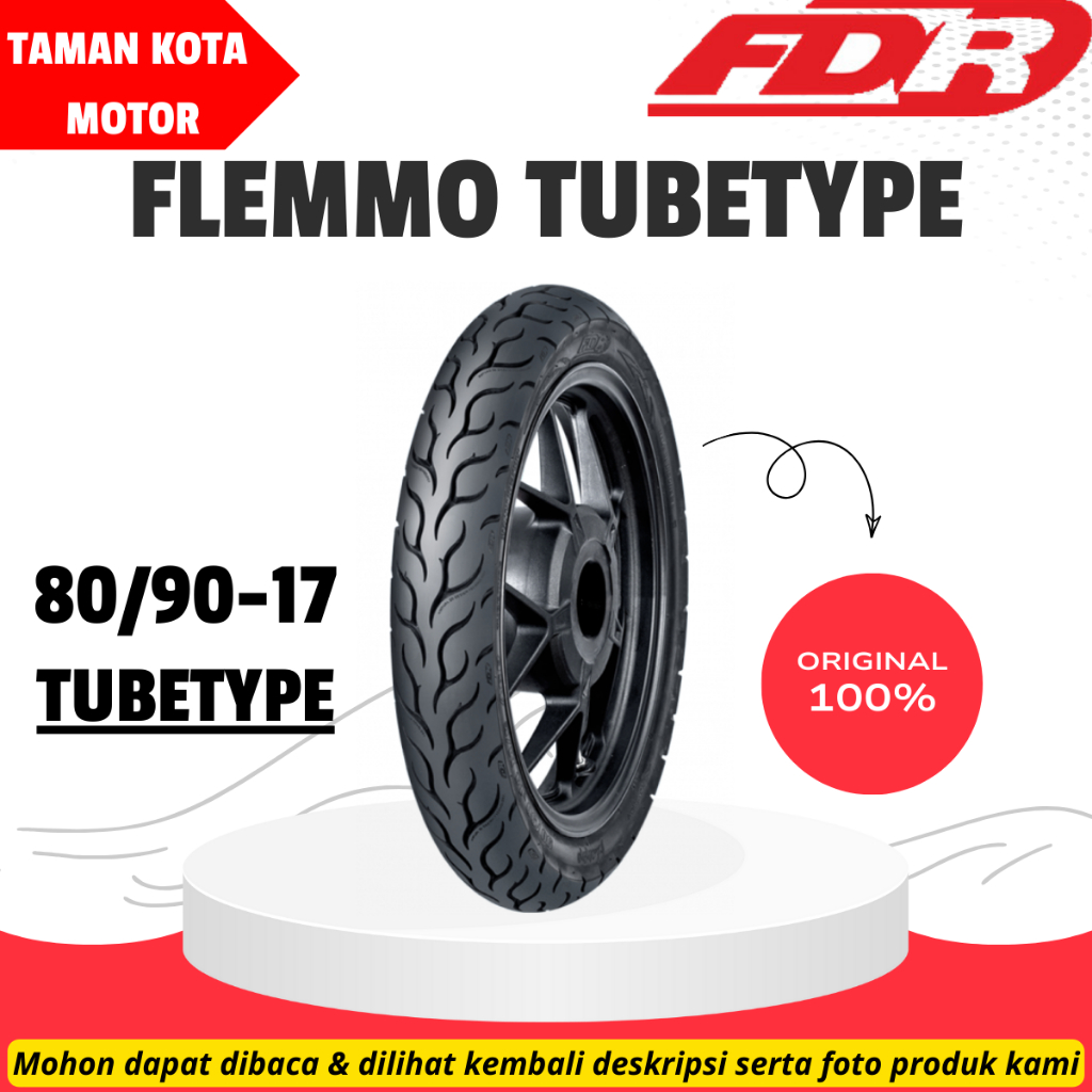 BAN MOTOR BEBEK FDR Flemo 80/90 - 17 Tubetype (TT) ORIGINAL INDONESIA