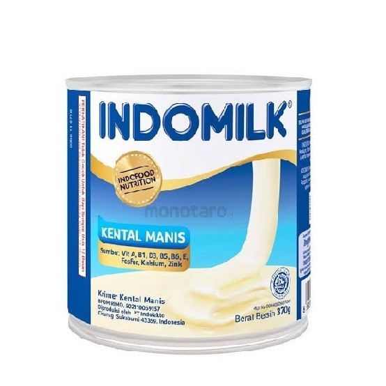 

susu kental indomilk full krim cream kaleng 370