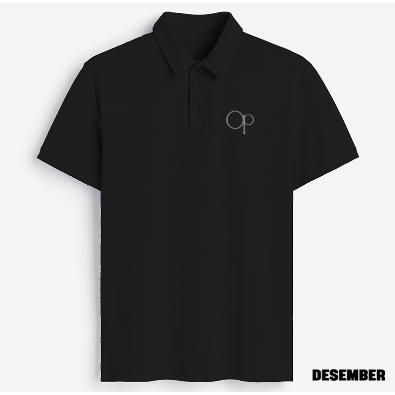 Cod..Kaos Polo Kerah Lengan Pendek Motif OP Silver Keren Pria Dan Wanita Dewasa