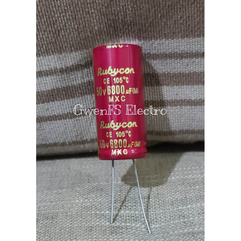 Elco 6800UF 50V Rubycon Merah Elko Rubikon 6800 UF 50 V RED