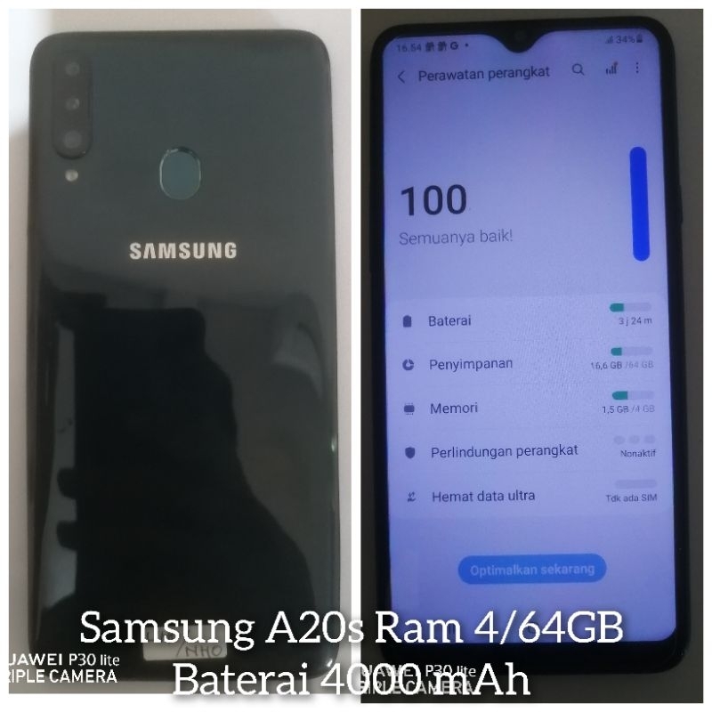 Samsung A20s Ram 4/64GB nominus