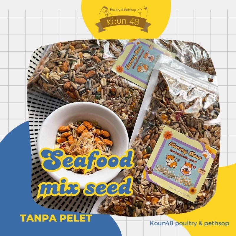 KOUN 48 Makanan Hamster Seafood mix Seed Hamster Food