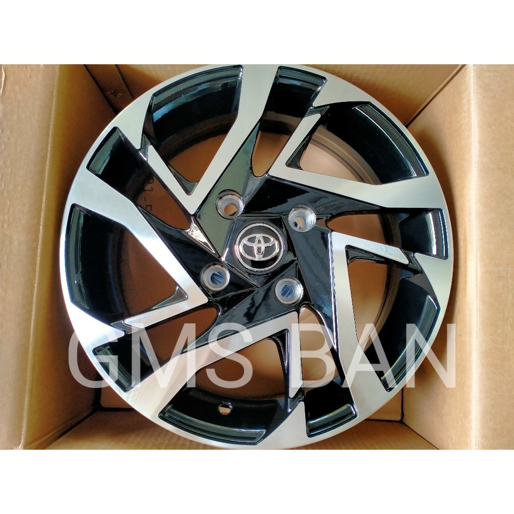 VELG/ALLOY ORIGINAL BARU VELOZ UKURAN R15x5,5-4x114,3, BLACK POLISH, ADA DOP TOYOTA ORI, HARGA SET (