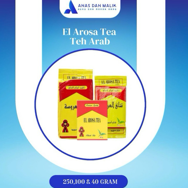 

Teh Arab Al Arosa bubuk ukuran 250&100&40 gram