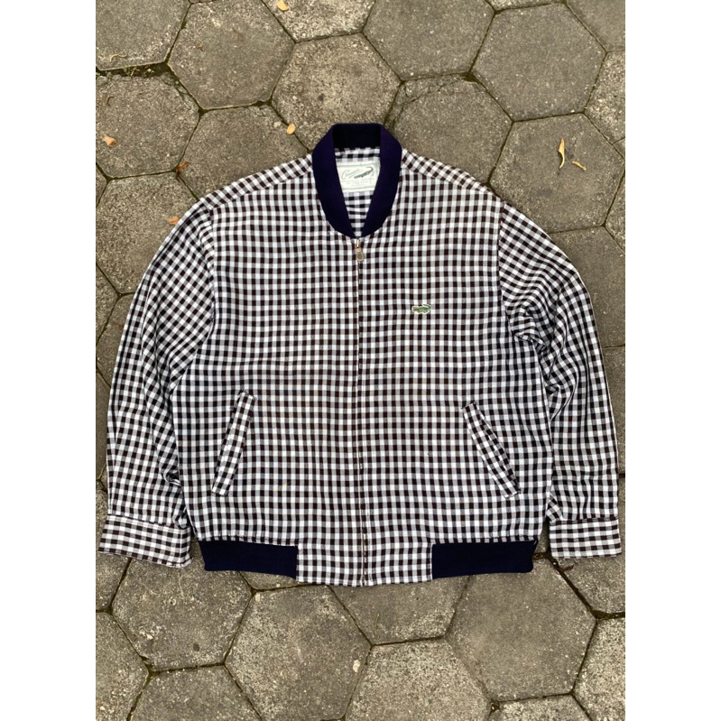 CROCODILE HARRINGTON JACKET - BLACK WHITE