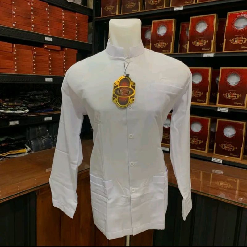 Baju Koko Ketjubung Putih Polos Bamus Baju Muslim Haibah Jasco