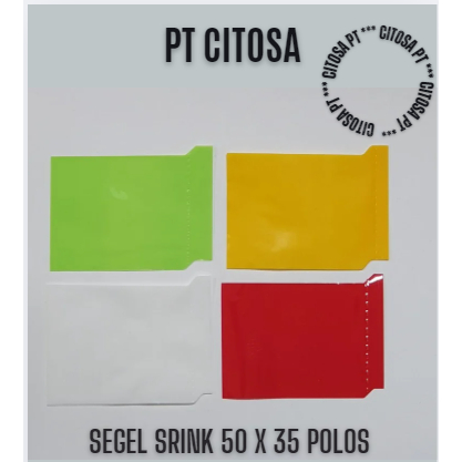 Segel Botol Ukuran  50 X 35  Mm Warna @ 100 Pcs / Segel Plastik / Perlengkapan Packaging / Segel Bot