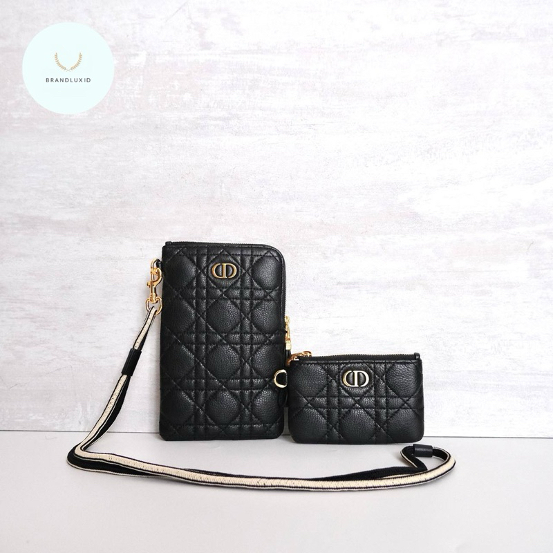 Dior Caro Pochette Multifunction Calfskin in Black