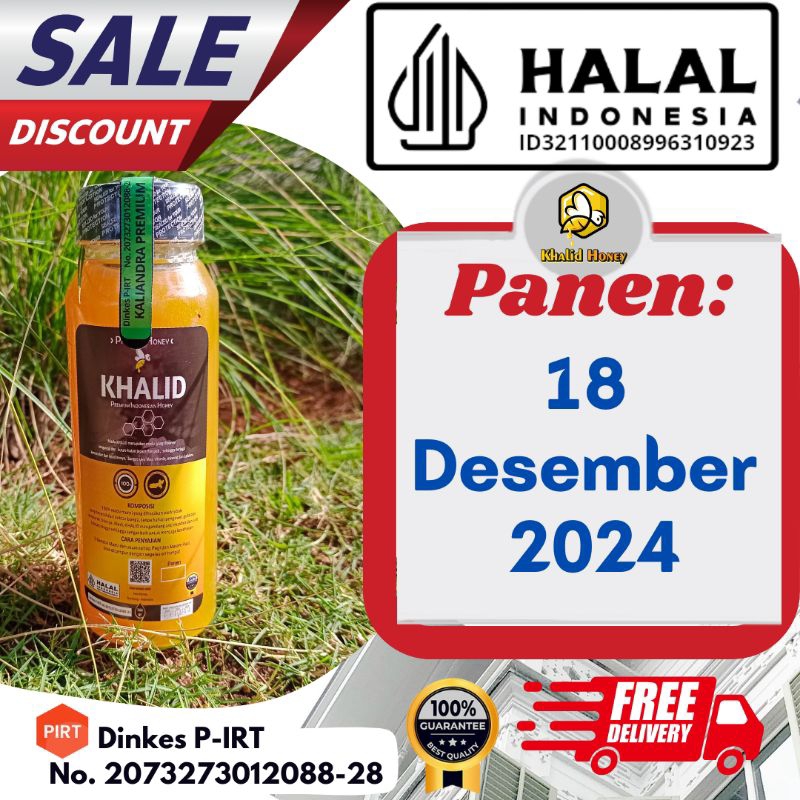 

(350 GR) Kaliandra Premium Madu Murni 100% Khalid Honey Panen Terbaru