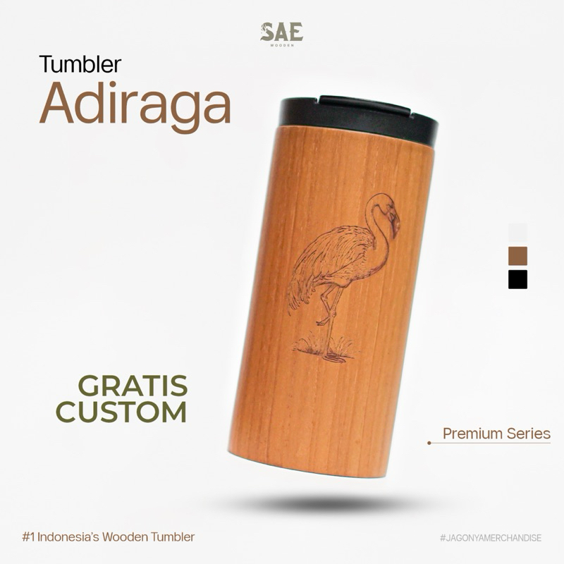 SAE wooden - Tumbler Kayu Jati | Premium Series Adiraga
