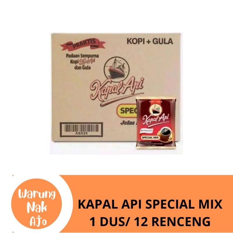 

Kapal Api Spesial Mix Kopi + Gula 1 Dus isi 12 Renceng