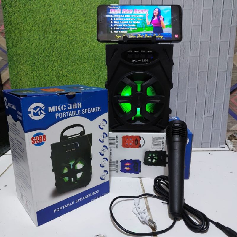 SPEAKER BLUETOOTH S288-S 288PLUS MIC KARAOKE PORTABLE