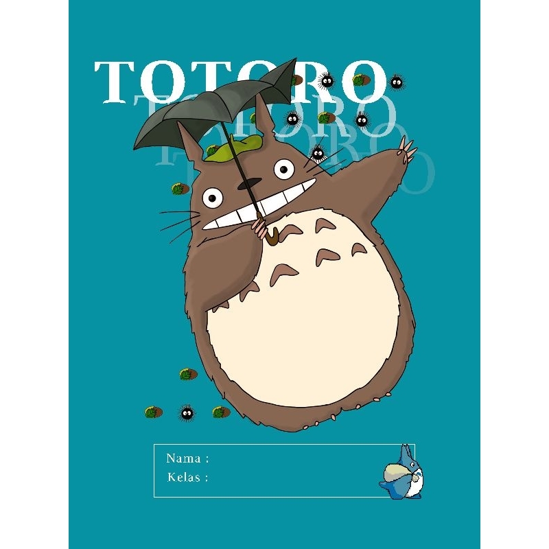 

Design Template Cover Book Studio Ghibli Totoro A4