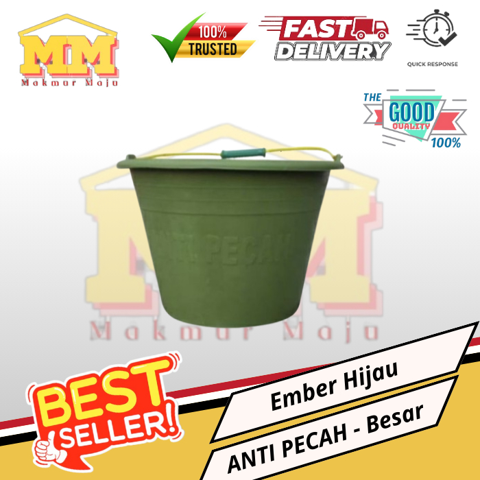 Ember Cor Besar Hijau Plastik - Ember Semen Anti Pecah