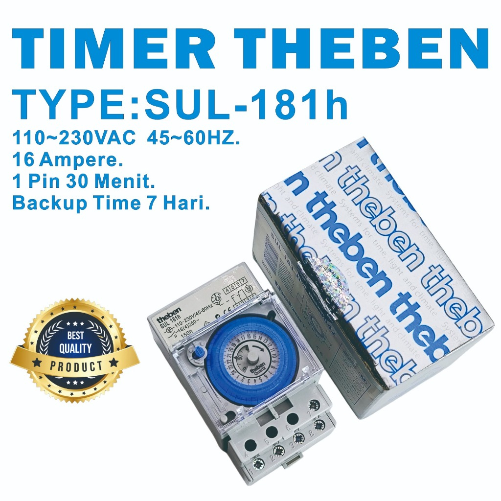 Beaded Bloom Timer Analog Theben Sul-181H 16A 24 Jam
