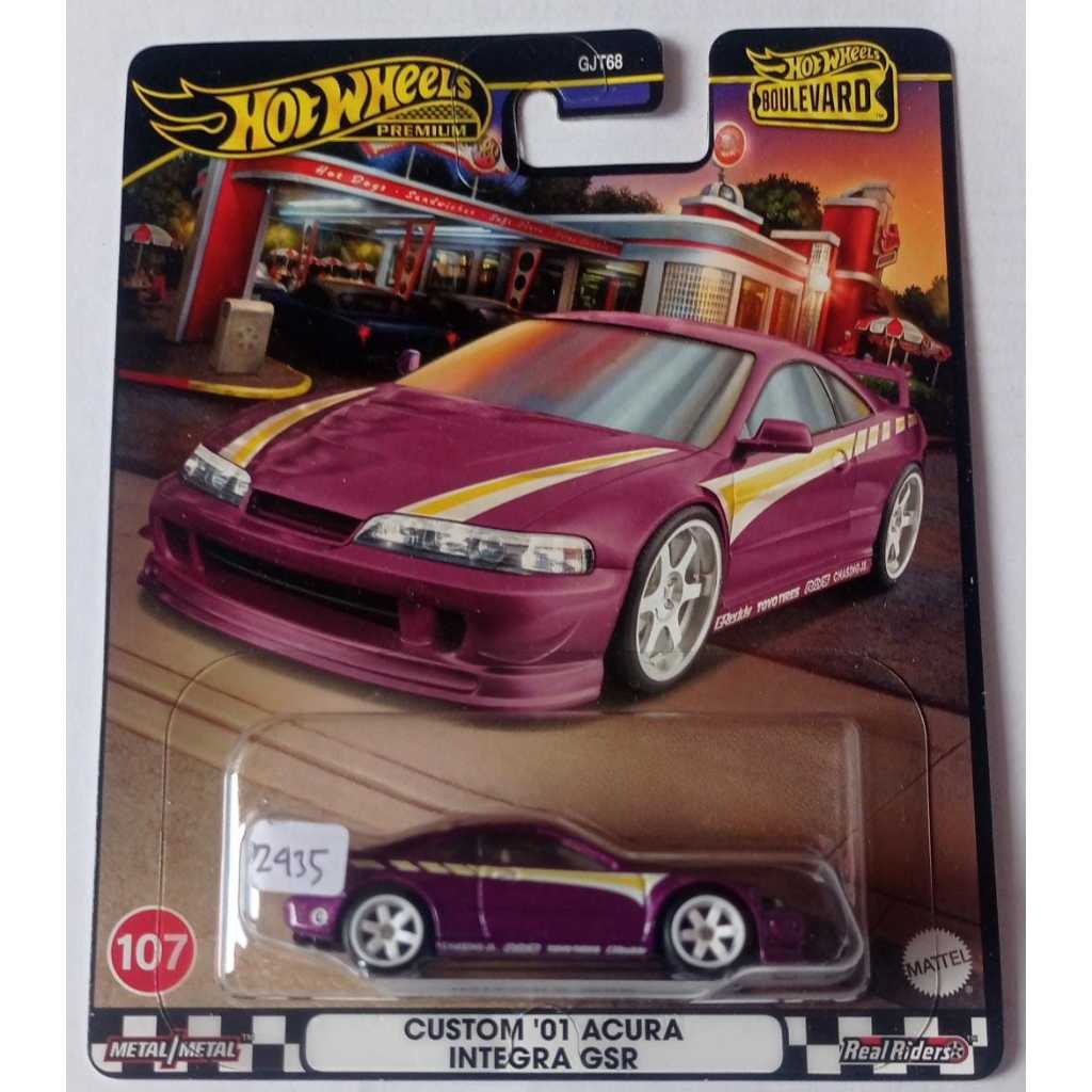 Hot Wheels - Custom 01 Acura Integra GSR Purple Boulevard Hotwheels Premium