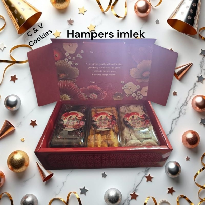 

Hampers Imlek .. C & V Cookies / hampers Imlek / kue sincia / kue Imlek / kue kering / kue hampers Imlek / hampers sincia / kue kering Cny / Chines new year / Cny cookies