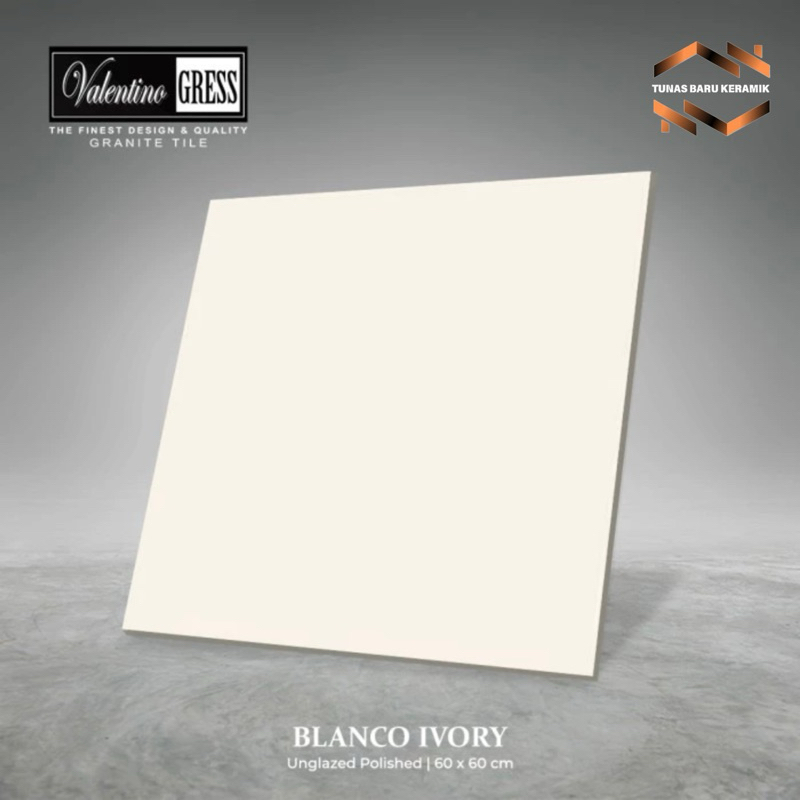 Granit 60x60 Valentino Gress Blanco Ivory | Unglazed Polished