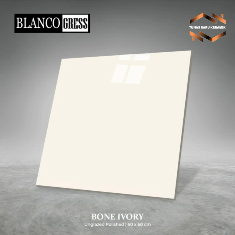 Granit 60x60 Blanco Gress Bone Ivory | Unglazed Polished