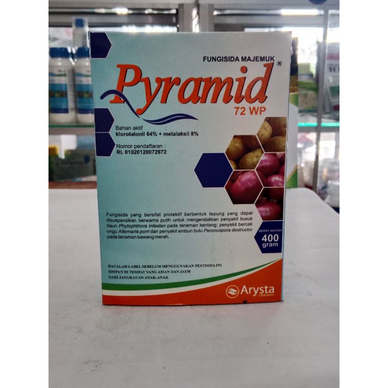 FUNGISIDA PYRAMID  72WP cepat mengedalikan penyakit antraknosa dan bercak daun