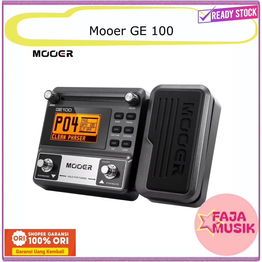Efek Gitar MOOER GE 100 / GE100 / GE-100/ Guitar Pedal Effects Processor