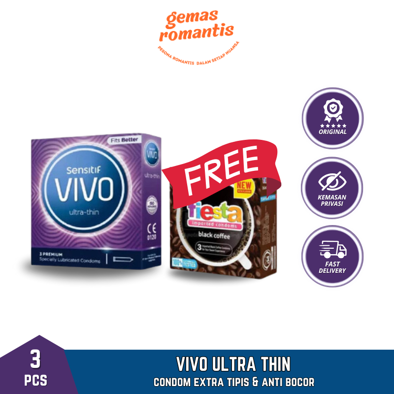Kondom Vivo Ultra Thin Isi 3 Pcs Condom Tipis