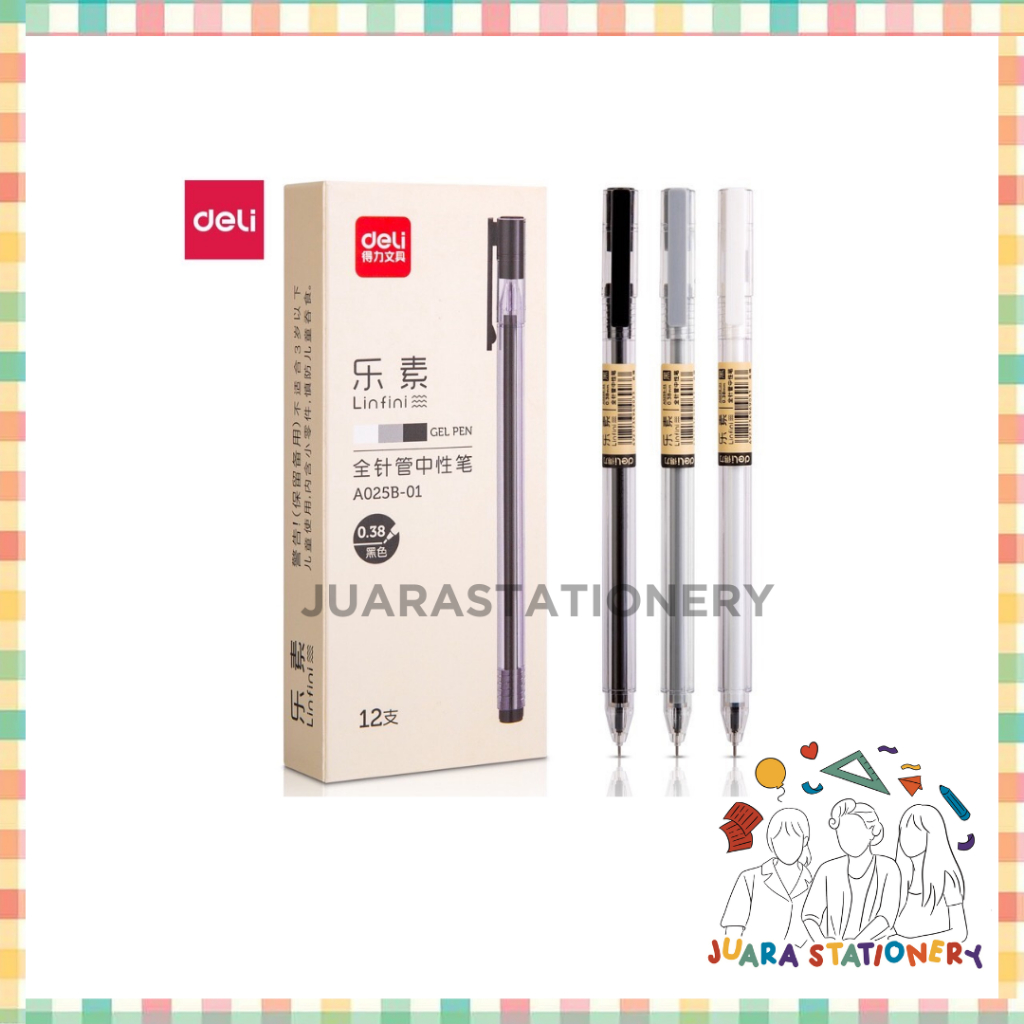 

Pulpen Gel Deli A025B (1214) 0.5 mm PREMIUM / Pulpen Estetik Aesthetic/ Pen Gel Pen Hitam / pulpen gel / bolpoin / pulpen Deli/ pulpen gel Deli / bolpoin gel / bulpen gel / Deli gel pen / bolpoint / pulpen cair