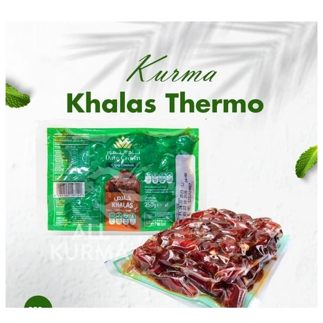 

Date Crown Kurma Khalas (250g) dari UAE in Thermo Pack KEMASAN VACUM DATE CROWN BEST QUALITY 250gr