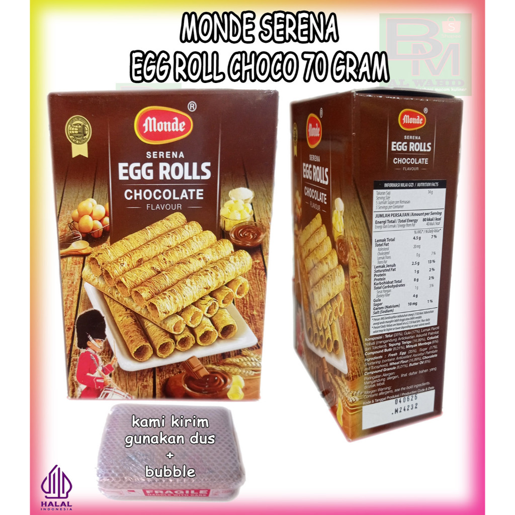 

Wafer Gulung Monde Serena Egg Roll Kemasan 70 Gram