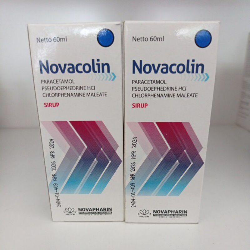 Novacolin Sirup Paracetamol Pseudoephedrine HCl Chlorphenamine Maleate