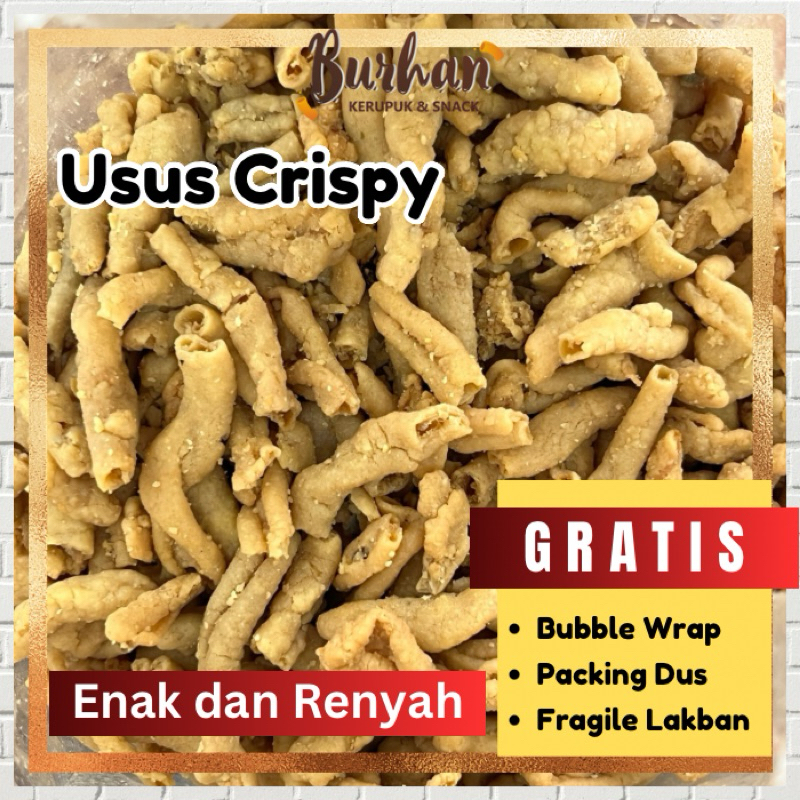 

Cemilan Usus Crispy Renyah 100gr | Burhan Snack Geosir Jember