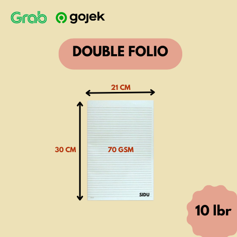 

Kertas Double Folio Bergaris 70 GSM - 10 Pcs (1 Ikat)
