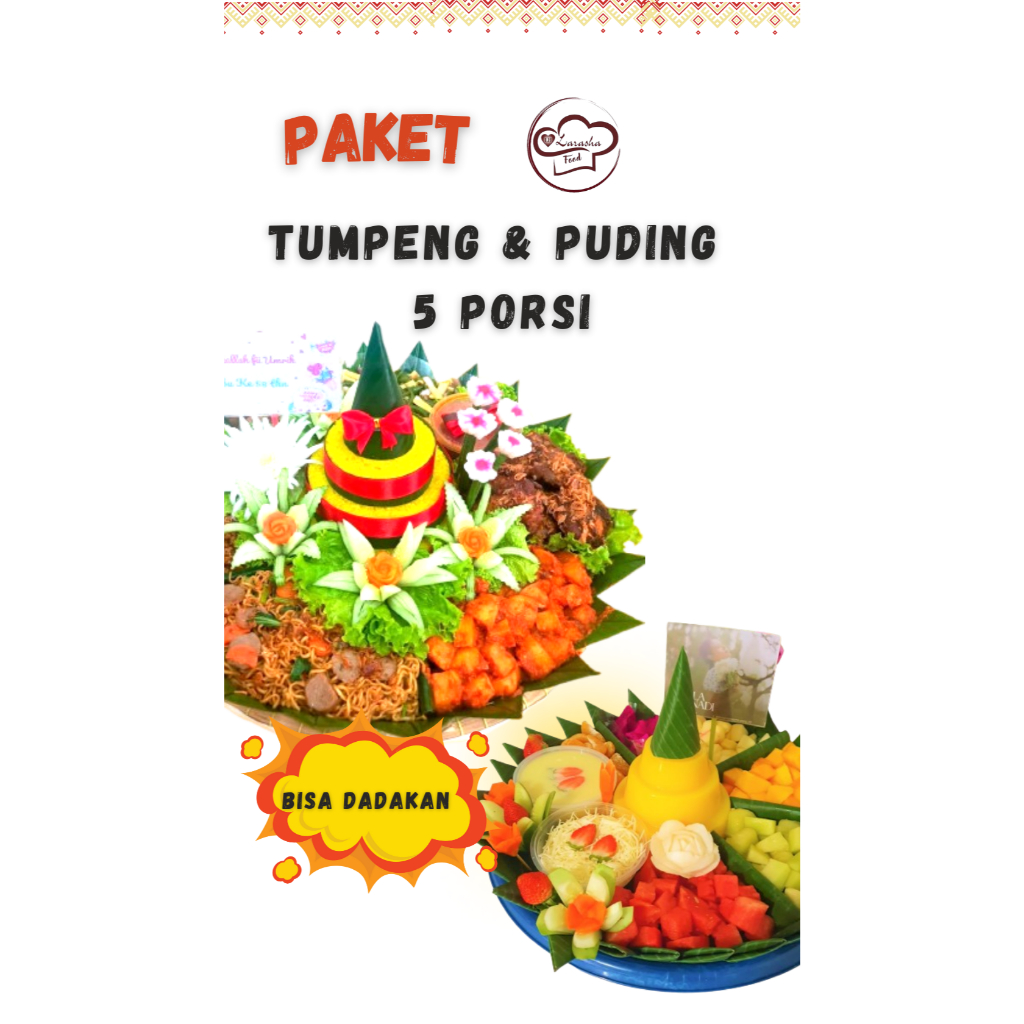 

Tumpeng Depok 5 Porsi/Menu Paket Tumpeng Nasi kuning Dan Puding Buah