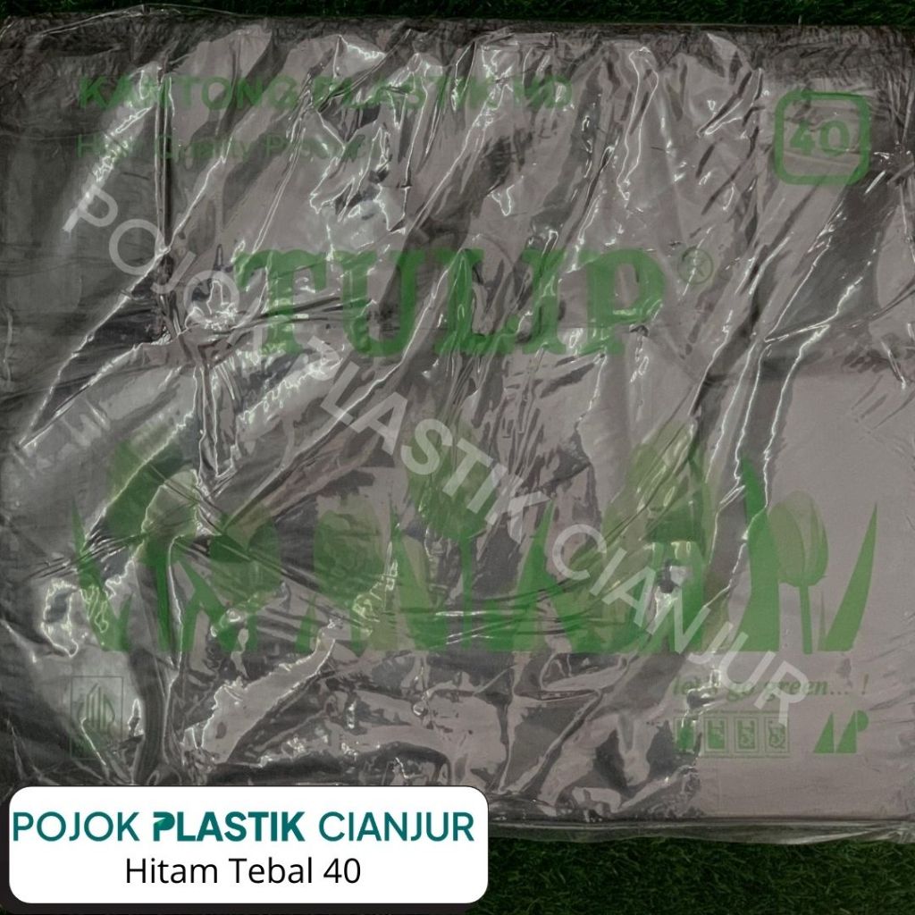 Kantong Plastik Kresek TULIP Super Jumbo (40) Hitam Tebal Food Grade
